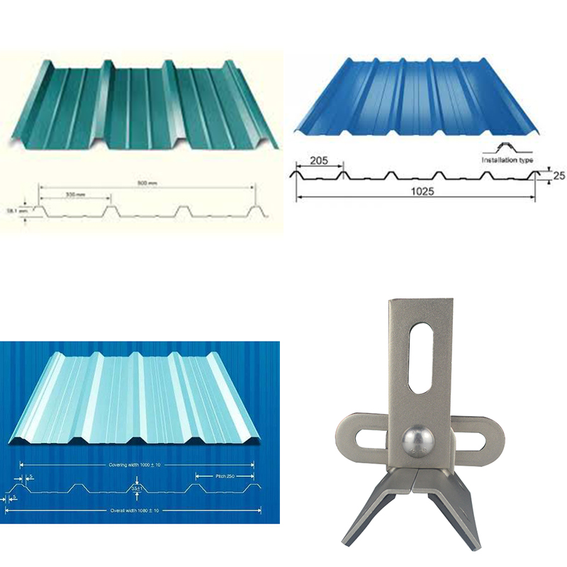 universal clamps for trapezoidal metal roof