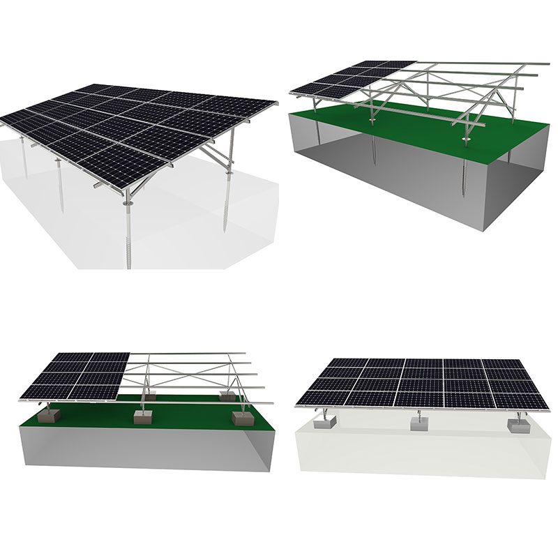 solar ground racking system for carbon steel-W-types