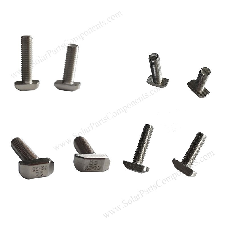 solar stainless steel T bolts