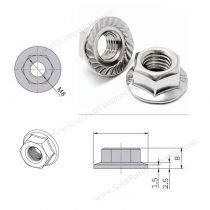 flange nut 8mm×1.25mm