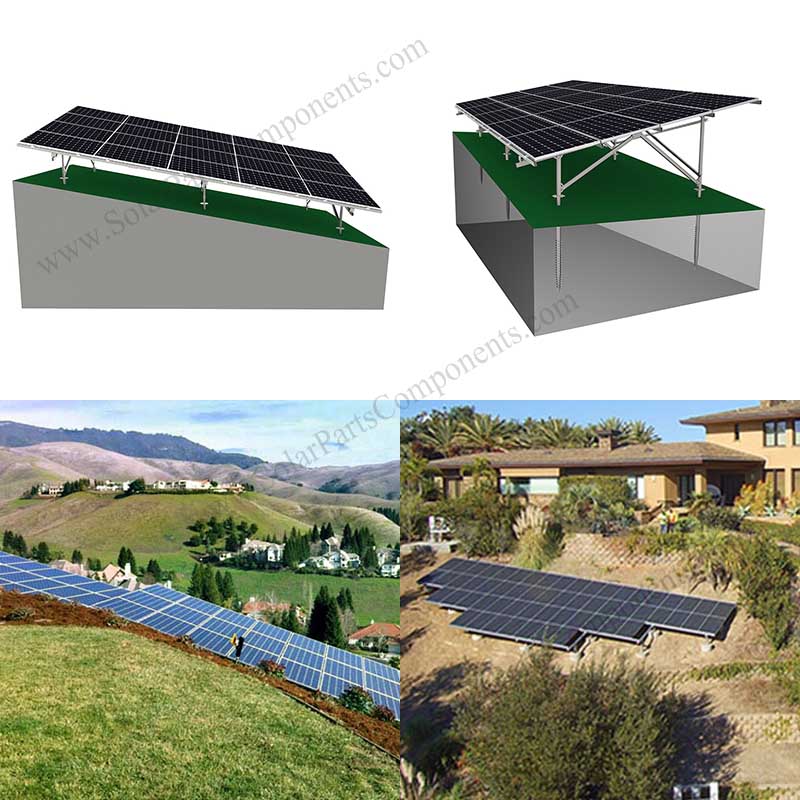 ground mount solar on slope