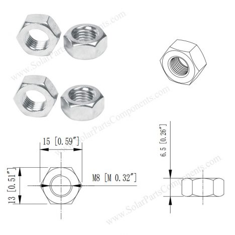 hex nuts M8