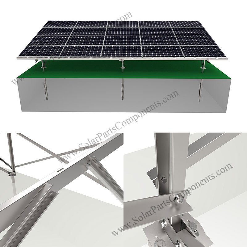 Solar ground mounts for carbon steel-W type
