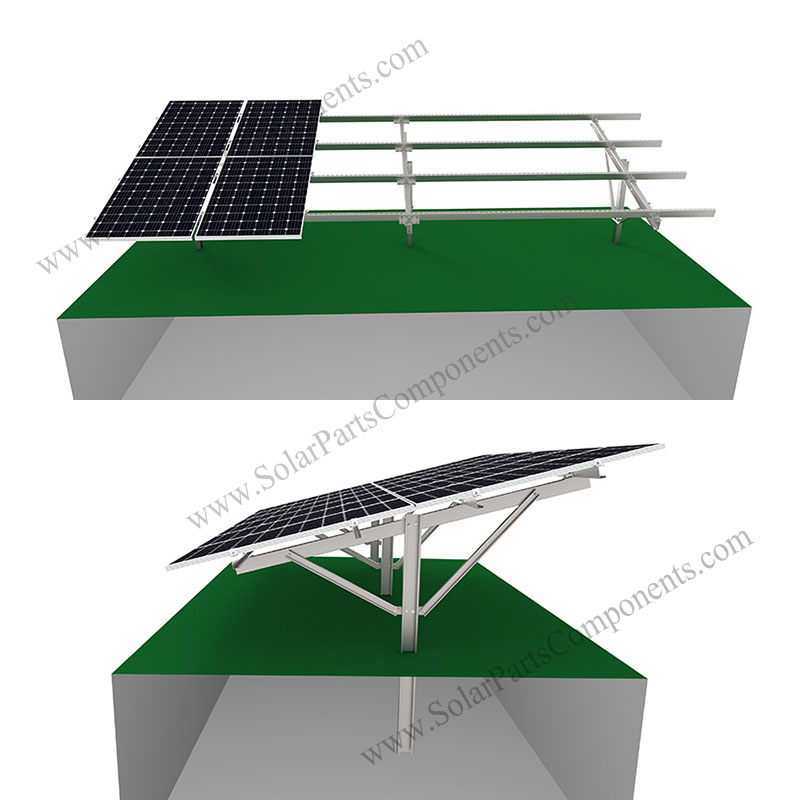 ground racking system for solar panel