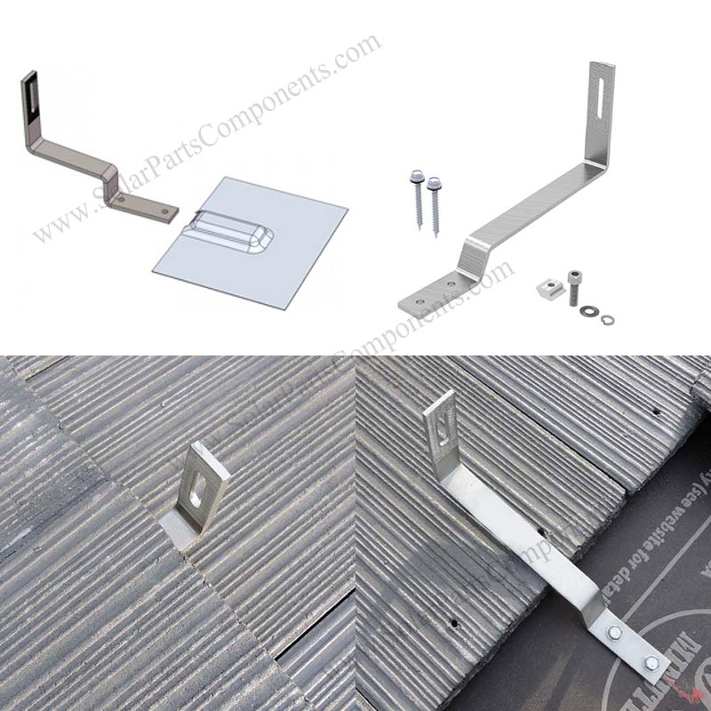 Solar roof hook flat tile