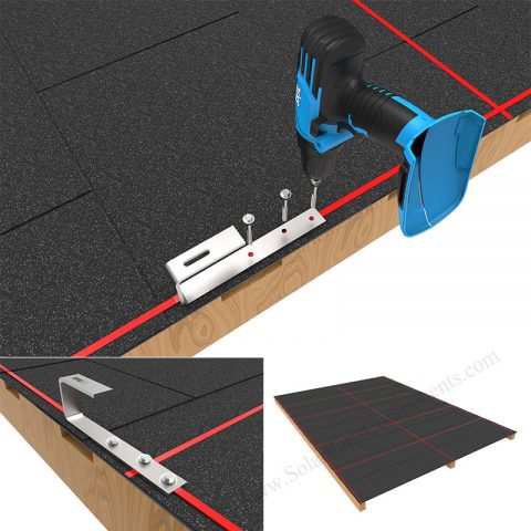 solar panel asphalt shingle bracket,SPC-IK-13