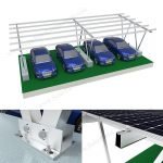 aluminum solar canopy concrete foundation
