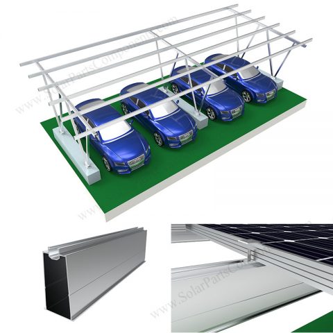 aluminum solar carport frame shelter