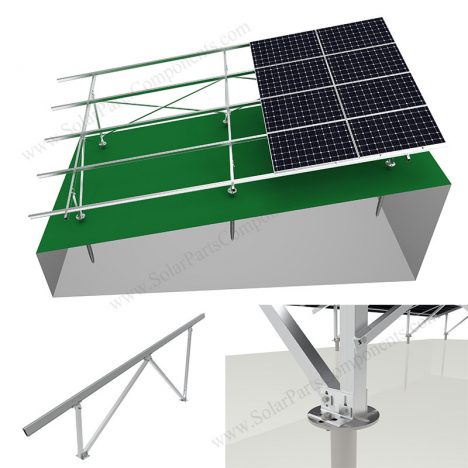 aluminum solar ground mount slope