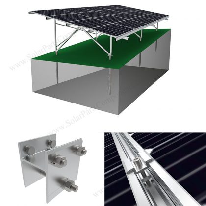 Aluminum Solar panel slope ground mounting system, SPC-GA-4H-W-EW-SN