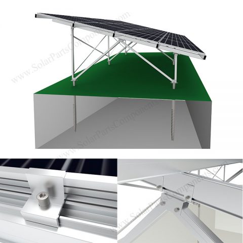 pv ground mount system aluminum slope