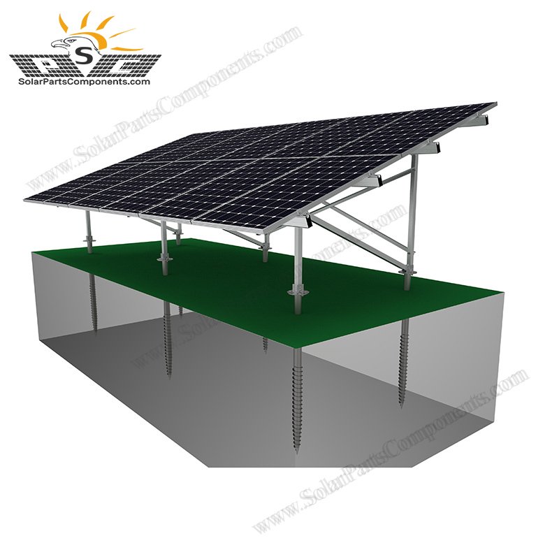 Aluminum solar ground mounting system N type
