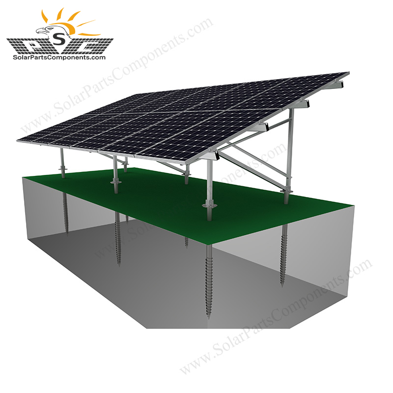 Aluminum solar ground mounting system N type