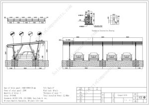 Aluminum Carport PV Module racking system