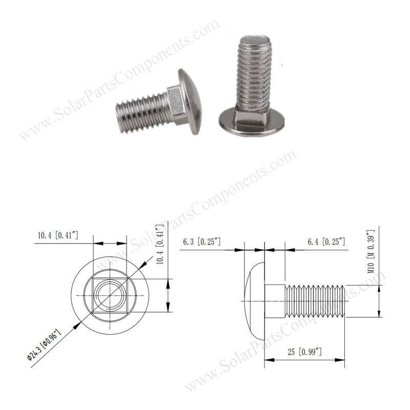 carriage bolt M10