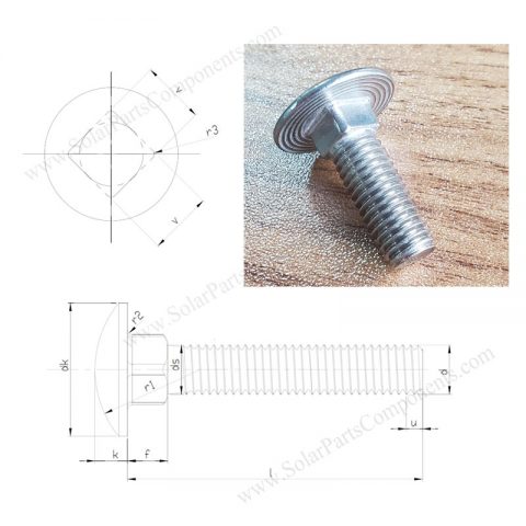 carriage screw M8