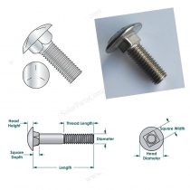 carriage screw M8 for solar mounting