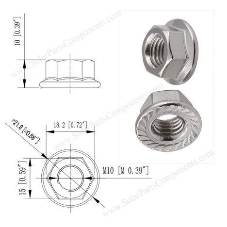 serrated flange nuts M10