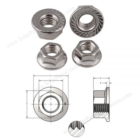 lock hex flange nuts M10
