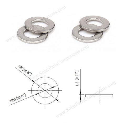 Flat washers SUS304 stainless steel made for M10 screws and bolts,SPC-F-P110