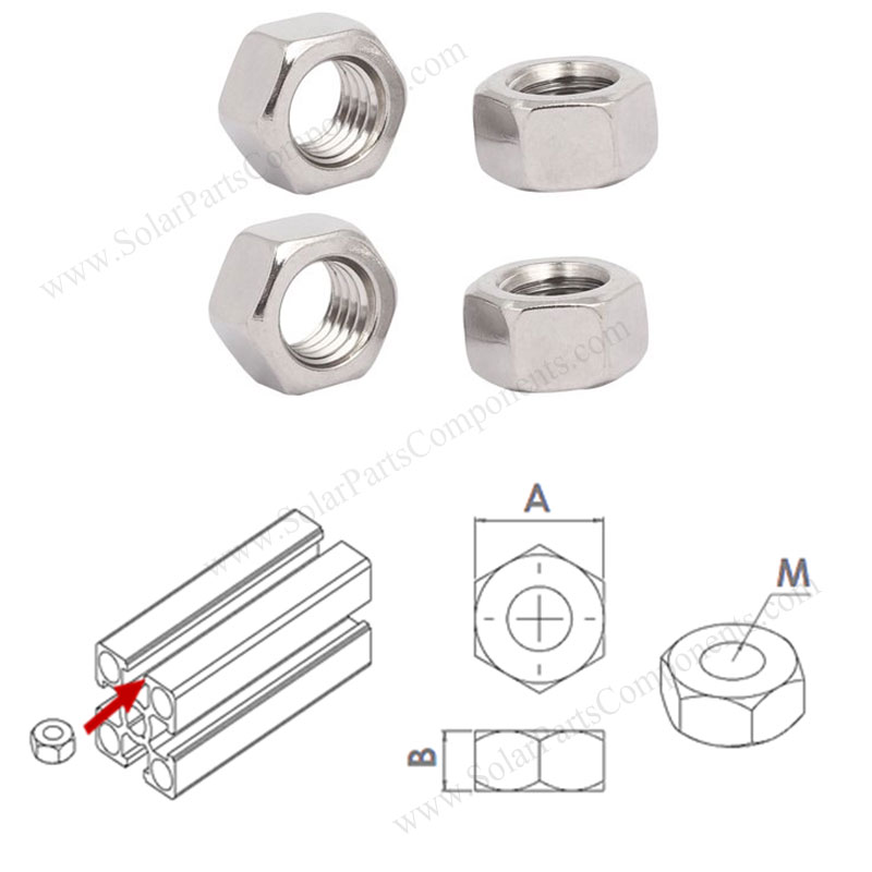 Hexagon Nuts M12, A2-70 Stainless Steel Made, SPC-F-N112