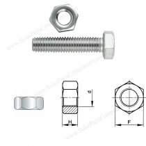 metric hex nuts M12 for bolts