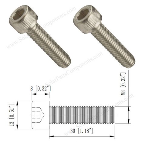 hex socket bolt M8×30mm