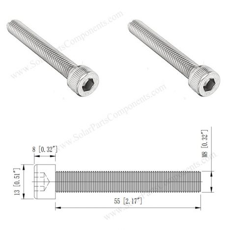 M8×55 hex socket bolt