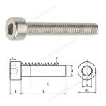 M8×55mm hex socket screw