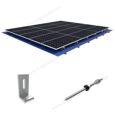 L feet bracket, M10 hanger bolt solar roof mounts