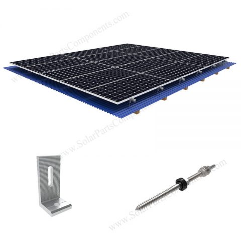 L feet bracket, M10 hanger bolt solar roof mounts
