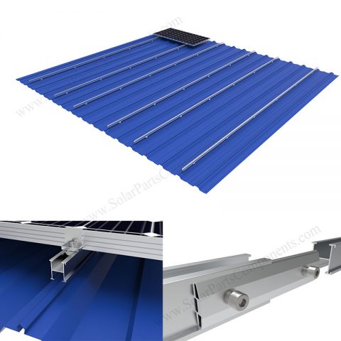 solar roof mount system diamond-shaped