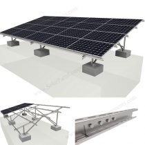 solar ground mount racking concrete base