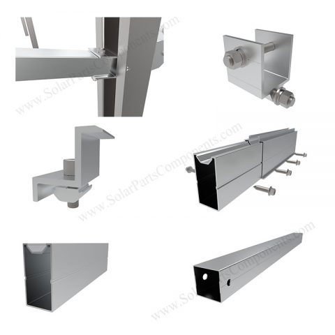 solar ground racking structure pile
