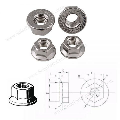 serrated lock hex flange nuts
