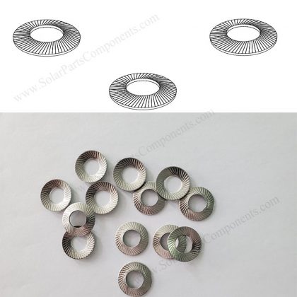 Using Ribbed Washers AET Serrated Ribbed washers, SUS304 stainless steel for PV Module