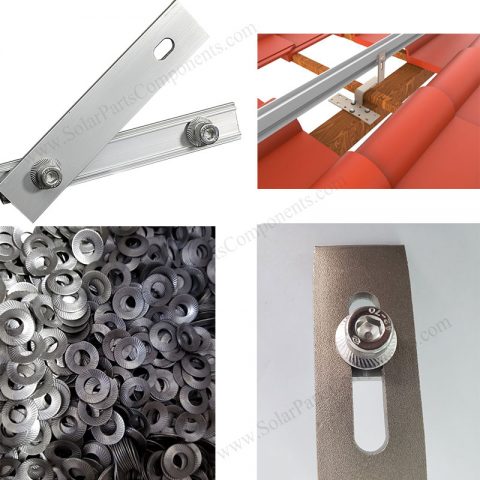 serrated washers for solar panel mounts