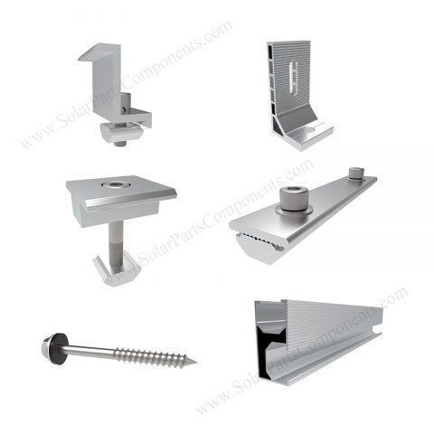 L foot solar roof mounting components