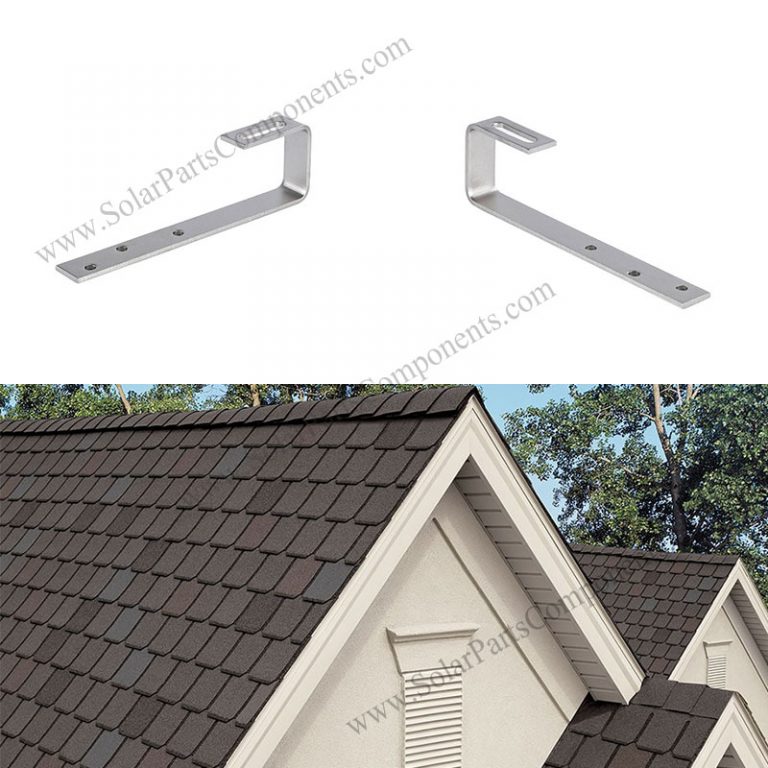 Solar asphalt shingle roof mount hooks