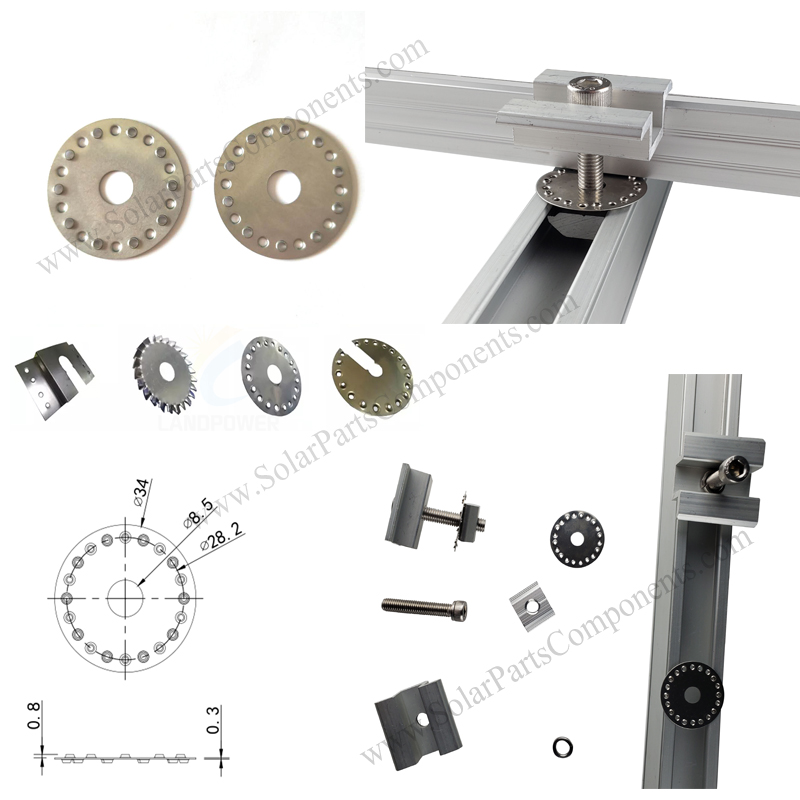 Solar earth grounding clips universal