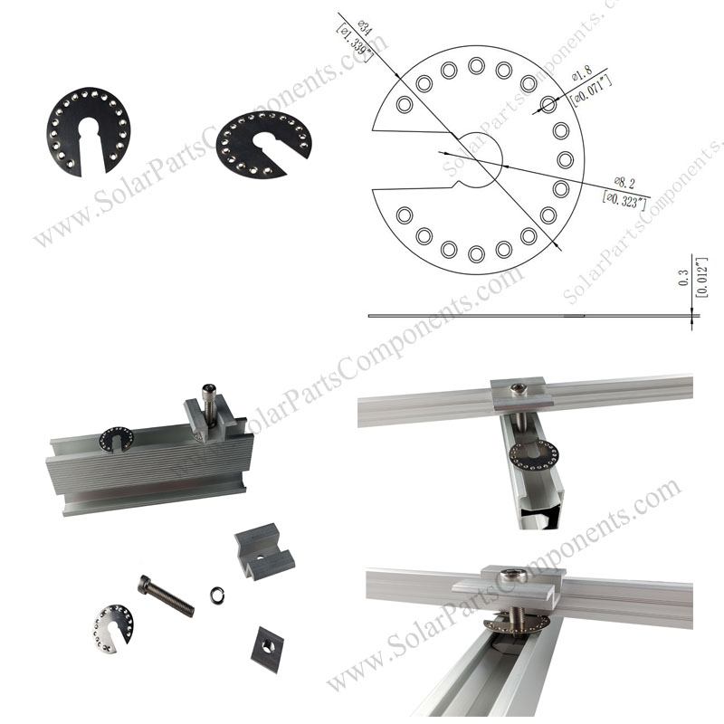 Solar grounding clip for PV module factory