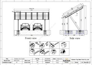 waterproof solar carport mounting system design