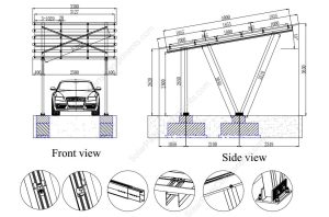 waterproof solar carport mounting system wholesale