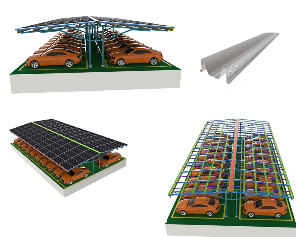 BIPV Carbon Steel Carpark Mounting System