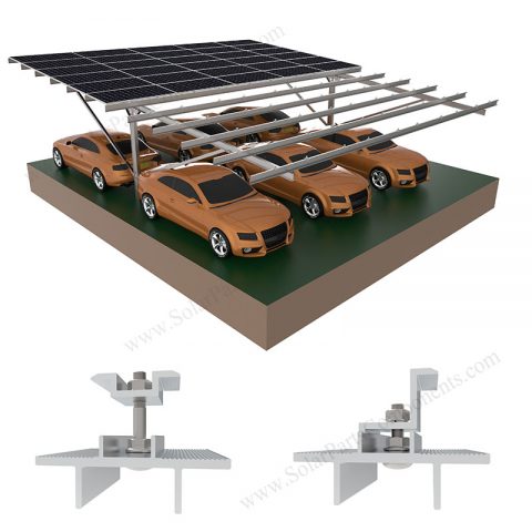 solar pv carport gavanized steel