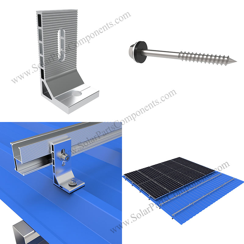 L feet bracket for solar metal roof