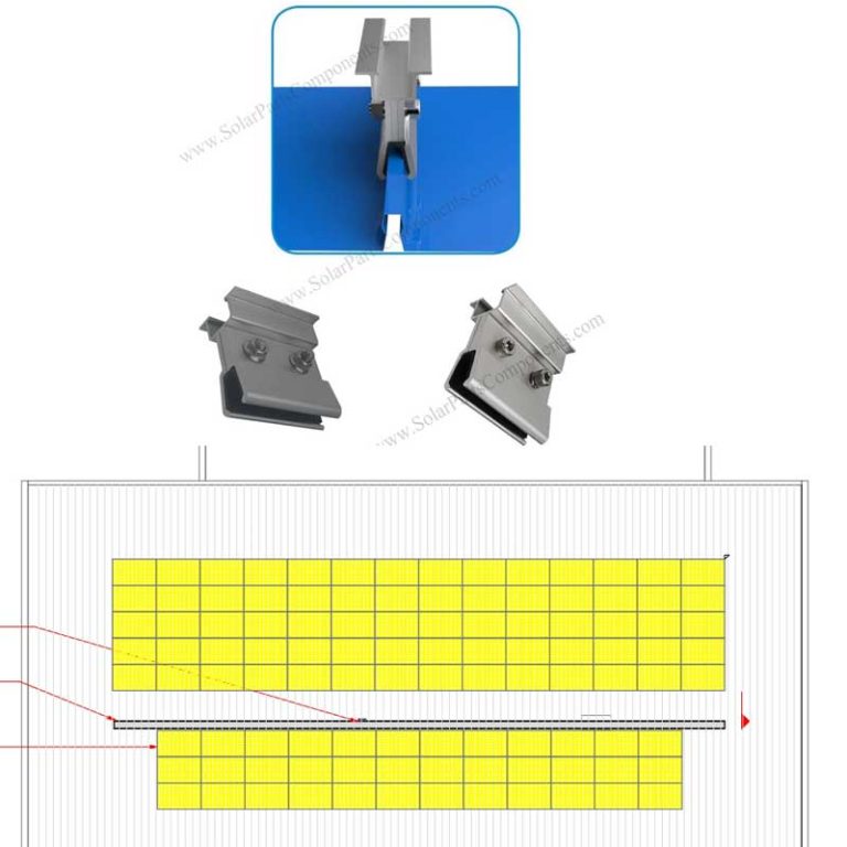 Solar mounting clamp for tin / metal roof mounting system