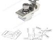 PV module grounding lug for solar panel