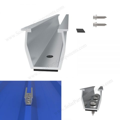 railess racking system for metal rooftop