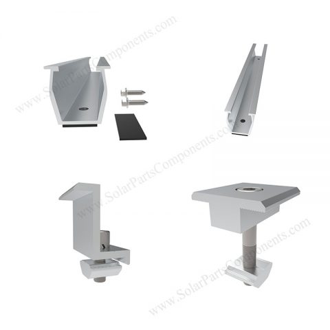 solar panel metal roof racking system U rail